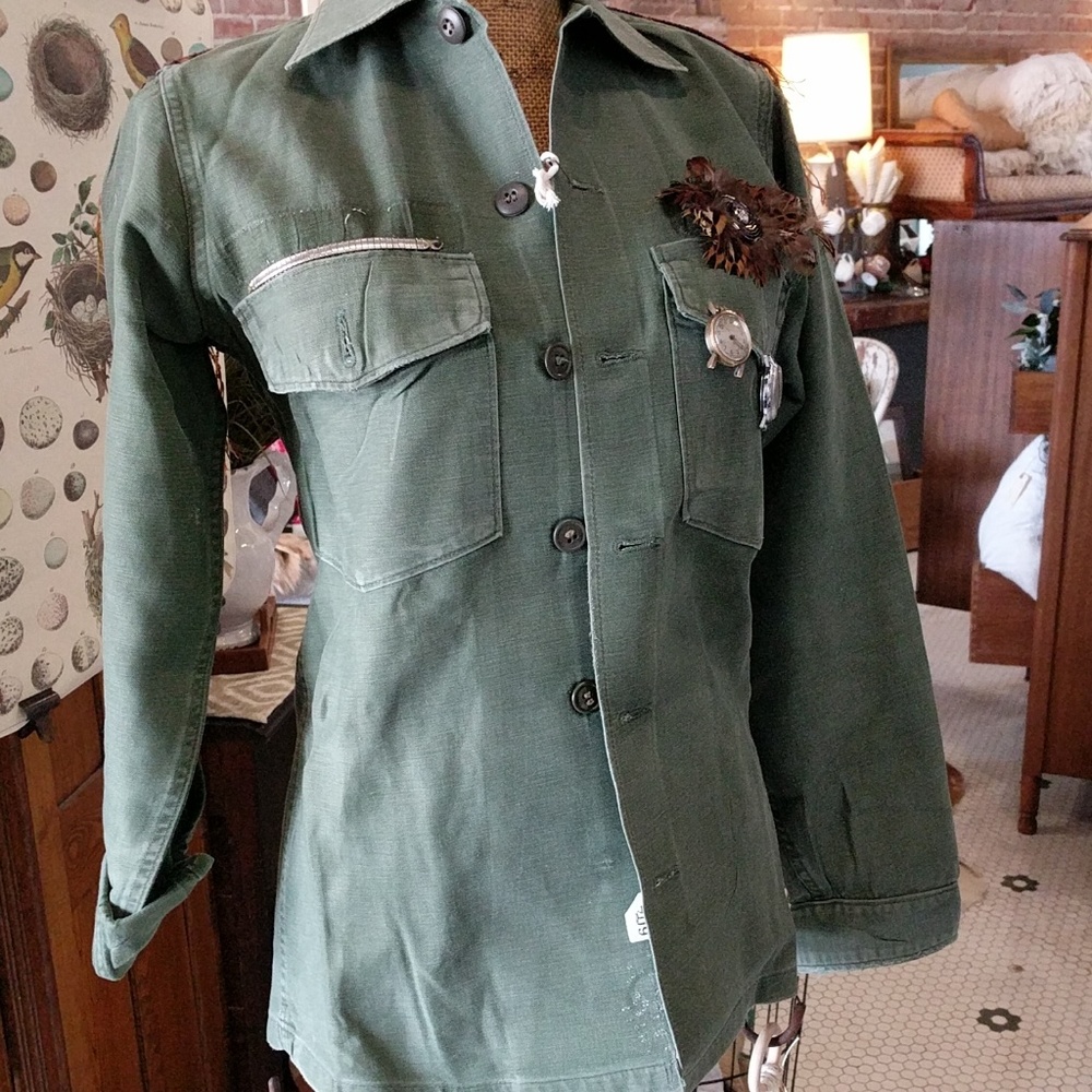 Green utility jacket vintage